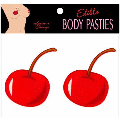 Sweet Temptations Edible Body Pasties Cherry - Deliciously Tempting Nipple Treats for Intimate Pleasure - One Size Fits All