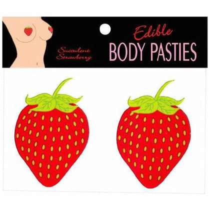Succulent Strawberry Edible Body Pasties - Tempting Delight for Sensual Indulgence | [Brand Name] Strawberry Lingerie Model SSBP-001 | Gender-Inclusive Pleasure | Intimate Sensory Experience | One Size Fits All