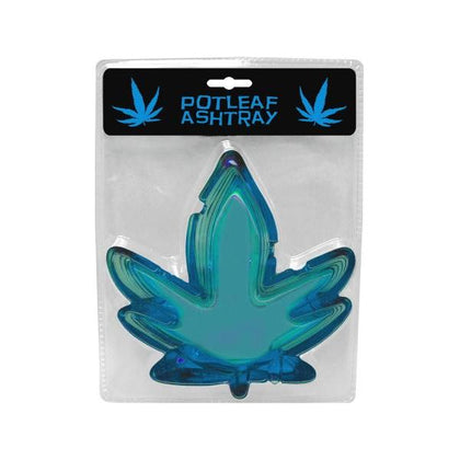 Kheper Games Blue Pot Leaf Shaped Ashtray for Stylish Ganja Enthusiasts - Functional and Vibrantly Colored Smoking Accessory - Adult Naughty Store