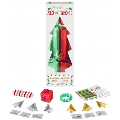 Kheper Games Christmas Sex! Crackers - Couples Edition: His & Hers Surprise Collection of Sensual Toys, Games, and Position Cards for Intimate Pleasure (Red)