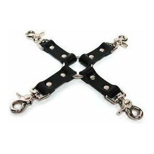 Leather Hog Tie Restraint - Model X123 - Unisex Bondage Accessory for Intense Pleasure - Black
