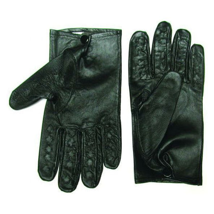 Kinklab Vampire Gloves Leather Large | Sensation Play BDSM Gloves | Model VGL-100 | Unisex | Pleasure Enhancing Studded Fingertips | Black