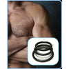 KL-673 Rubber C Rings 3 Pack - Enhance Your Pleasure with Adjustable Cock Rings for Maximum Erection Size and Duration - Male - Alluring Black - Adult Naughty Store