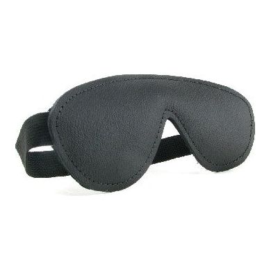 Kinklab Black Padded Blindfold - Non-Leather Synthetic Polyurethane Soft Blindfold for Sensual Pleasure - Model KL923 - Unisex - Enhances Intimate Experiences - Black