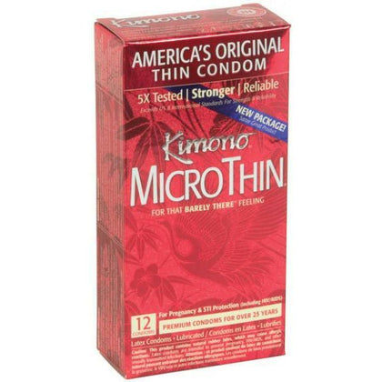 Kimono Microthin Ultra Thin Latex Condoms 12 Pack - The Sensational Pleasure Enhancer for Intimate Moments