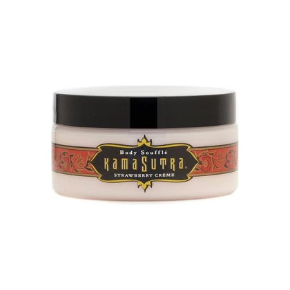 Kama Sutra Strawberry Creme Whipped Body Souffle - Sensual Massage Cream and Daily Moisturizer for Irresistibly Soft Skin