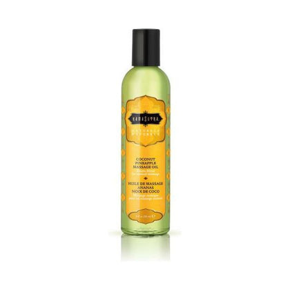 Kama Sutra Naturals Massage Oil - Coconut Pineapple 8oz: Luxurious Skin Softening Blend for Sensual Massage and Daily Moisturizing - Adult Naughty Store