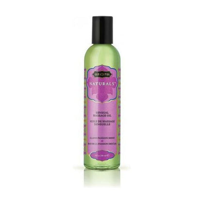 Kama Sutra Naturals Massage Oil Island Passion Berry 8oz - Sensual Aromatherapy Blend for Intimate Massages and Daily Moisturizing - Adult Naughty Store