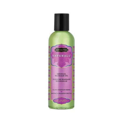 Kama Sutra Natural Island Passion Berry Massage Oil - Sensual Pleasure Enhancer for All Genders - 2fl Oz - Adult Naughty Store