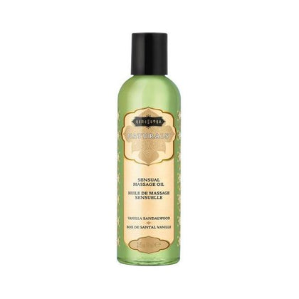 Kama Sutra Naturals Massage Oil - Vanilla Sandalwood 2fl Oz - Sensual Pleasure and Intimate Hydration - Adult Naughty Store