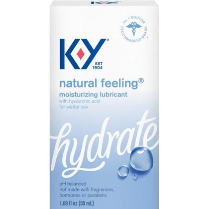 KY Natural Feeling Lubricant with Hyaluronic Acid 1.69oz - Enhance Intimacy with Moisturizing Hydration for Comfortable and Pleasurable Intimate Moments