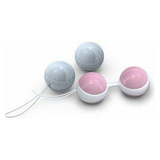 LELO Mini Luna Beads 2 - Petite Kegel Weights for Women - Pelvic Floor Exercise System - Pink and Blue