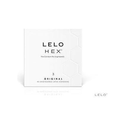 LELO Hex Original Latex Condom 3 Pack - Revolutionary Hexagonal Structure for Enhanced Pleasure and Safety