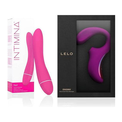 Lelo Enigma Intimina Bundle - Dual Action Sonic Massager for Intense Orgasms - Model EN-2001 - Women's Clitoral and G-Spot Pleasure - Deep Rose