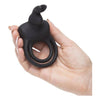 Love Honey Happy Rabbit Rechargeable Vibrating Cock Ring - Model HR-RCR-001 - For Couples - Clitoral Stimulation - Black - Adult Naughty Store