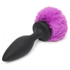 Love Honey Happy Rabbit HR-500 Vibrating Bunny Tail Butt Plug - Unisex Anal Pleasure Toy - Black - Adult Naughty Store