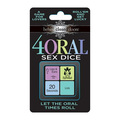 Little Genie Behind Closed Doors 4Oral Sex Dice - Intimate Pleasure Game for Couples - Model 4 - Unisex - Oral Stimulation - Sensual Black - Adult Naughty Store