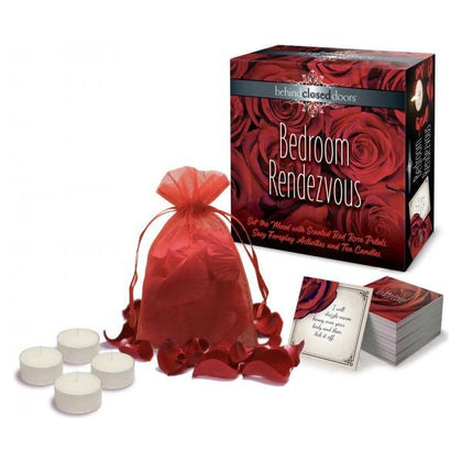 Little Genie Productions Behind Closed Doors Bedroom Rendezvous Sensual Pleasure Game - Model BCD-BR-001, for Couples, Romantic Foreplay, Red - Adult Naughty Store