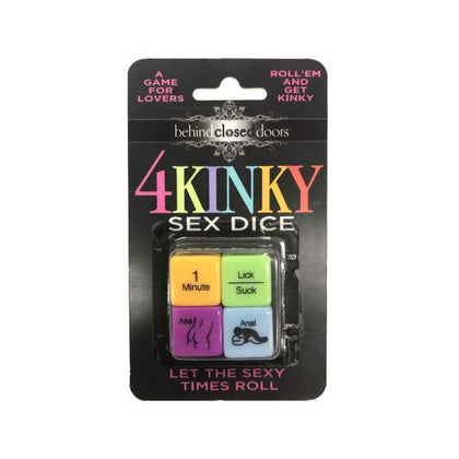 Little Genie 4 Kinky Sex Dice - Fun Foreplay Positions Game for Couples - Model: Behind Closed Doors - Gender: Unisex - Pleasure: Full Body - Color: Assorted - Adult Naughty Store