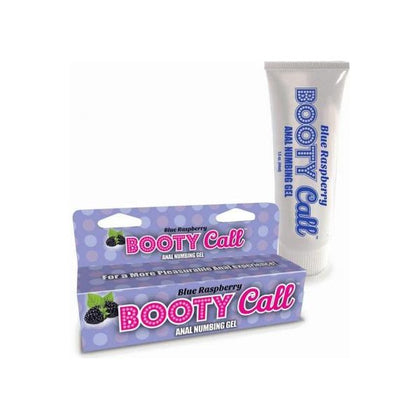 Little Genie Booty Call Blue Raspberry Anal Numbing Gel for Enhanced Pleasure - Model BC-BR-1.5 - Unisex - Relaxing Gel for Anal Play - 1.5oz