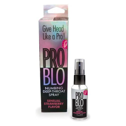 Little Genie Problo Deep Throat Numbing Spray - Sensual Strawberry Flavor - Model 2023 - Unisex - Enhances Oral Pleasure - Pink