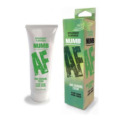 Little Genie Numb AF Mint Desensitizing Anal Cream - Model NG-001 - Unisex - Intense Pleasure - Vibrant Green - Adult Naughty Store