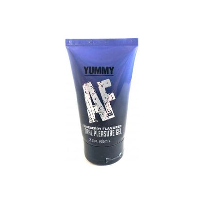 Little Genie Yummy AF Oral Pleasure Gel Blueberry 2.2oz - Intensify Your Oral Pleasure Experience with this Delectable Lubricant