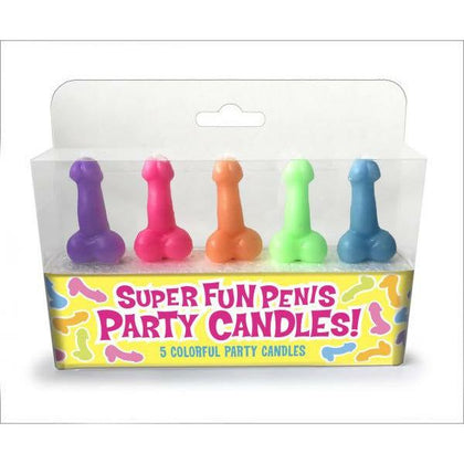 Little Genie Productions Super Fun Penis Party Candles - Colorful Bachelorette Party Decorations - Adult Naughty Store