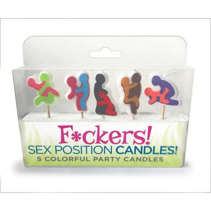 Little Genie Productions F*ckers Sex Position Candles - Colorful Party Candles for Playful and Sensual Moments - Adult Naughty Store