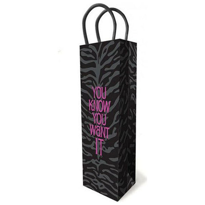 Little Genie Naughty Delights - You Know You Want It! Vibrator Gift Bag (Model XYZ123) - For Her - Sensational Pleasure - Black Velvet