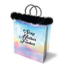 LITTLE GENIE LITGP036 Sexy Mother Fucker Gift Bag - Premium Card Stock Paper Adult Gift Bag in Iridescent Black - Adult Naughty Store