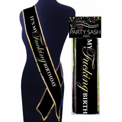 Little Genie Its My Fucking Birthday Sash - Bold Black Party Wear for Unapologetic Celebration - Adult Naughty Store