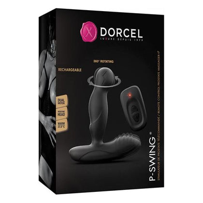 Dorcel P-Swing Prostate Stimulator - Model DS-1001 - Male G-Spot Pleasure - 360° Rotation - Perineal Stimulation - Black