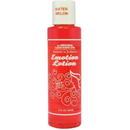 Emotion Lotion Watermelon Flavored Warming Water-Based Lubricant - Model ELM-4, for All Genders, Enhances Pleasure, Vibrant Pink