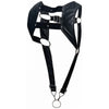 DNGEON Cropped Harness with Cock Ring - Male Basics DMBL08 - Black - Men's Bondage Restraint and Pleasure Toy - Adult Naughty Store