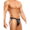 Male Power Satin Lycra Jock Strap - Classic Gentlemen's Underwear for Enhanced Comfort and Style - Model: S-M Black - Adult Naughty Store