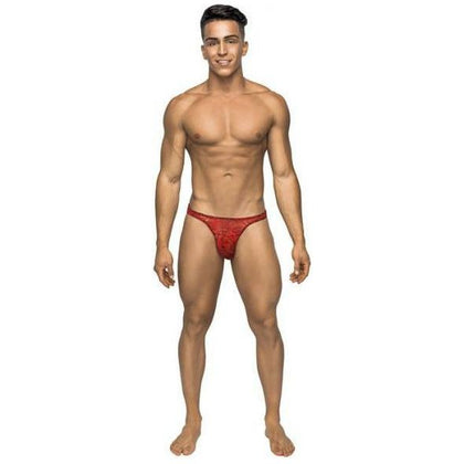 Male Power Red Bong Thong L/XL - Sensational Men's Lingerie for Intimate Pleasure - Adult Naughty Store