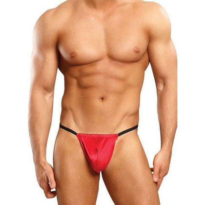 Male Power Satin Lycra Red G-String Posing Strap O-S for Men - Ultimate Comfort and Style - Adult Naughty Store