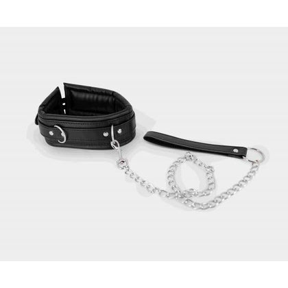 Male Power Fetish Faux Leather Collar and Leash Set - Model 2023 - Men's Bondage and Fetish Sex Toy for Couples - Black