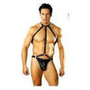 Gladiator Fetish Gear Harness - S-M Men's Nylon Spandex Studded Lingerie for Torso Pleasure - Model GH-18 - Adult Naughty Store