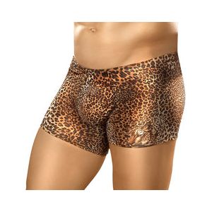 Animal Pouch Short Medium Leopard: Sensual Stretch Leopard Print Boxer Briefs for Men, Enhancing Comfort and Style (Model: AP-LEO-MED)