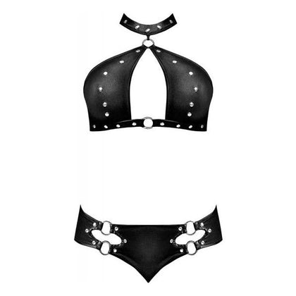 Magic Silk Lust Fetish Juno Black L/XL Women's Bondage Lingerie Set - Adult Naughty Store