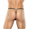 Seductive Intimates G-String W-Front Ring Black S-M: A Provocative Delight for Sensual Pleasure - Adult Naughty Store