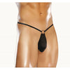 Seductive Intimates G-String W-Front Ring Black S-M: A Provocative Delight for Sensual Pleasure - Adult Naughty Store