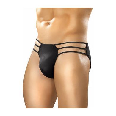 Beastly Elegance: Black Cage Briefs - Model X1 - Men's Intimate Lingerie - Sensual Support - Size S/M