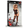 Magic Silk Lingerie Luv Lace Bustier & G-String Set - Black S-M, Women's Intimate Apparel for Alluring Upper Body Seduction - Adult Naughty Store