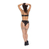 Magic Silk Ooh La Lace Demi Bra Garter & Tanga Set - Black S/M (Model: 2022) - Adult Naughty Store