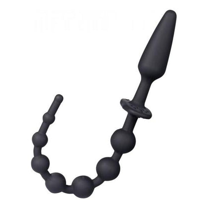 Maia Toys Sorra 2-Ended Anal Beads & Plug - Model S2ABP-2022 - Unisex Pleasure - Black