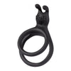 Maia Toys Atlas Silicone Bunny Headed Cock Ring - Advanced Dual Ring Design for Enhanced Pleasure and Performance - Model: Atlas - For Men - Intensify Your Experience with Vibrant Bunny Head Stimulation - Waterproof - Black