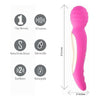 Maia Toys Zoe Rechargeable Dual Vibrating Wand Hot Pink Massager - Model ZR-2000 - For Women - Full Body Pleasure - Hot Pink